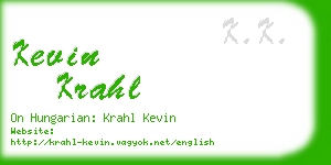 kevin krahl business card